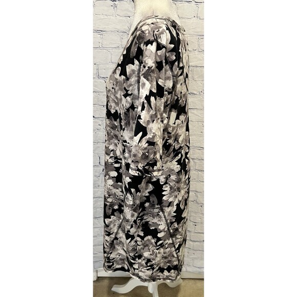 Isaac Mizrahi Live Shirt Stretch Dress Womens  Floral Casual Athleisure Size XL - Picture 2 of 6